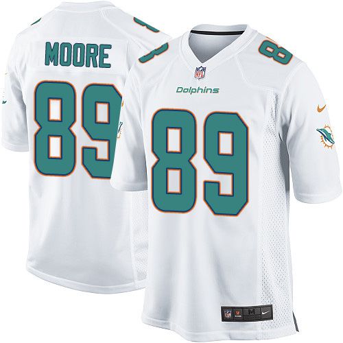 Men Miami Dolphins #89 Nat Moore Nike White Game Retired Player NFL Jersey